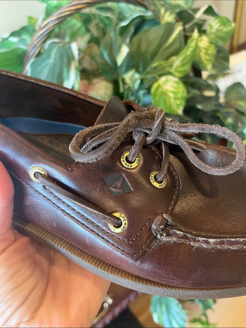 Sperry Men's Brown Leather 2-Eye Boat Shoes